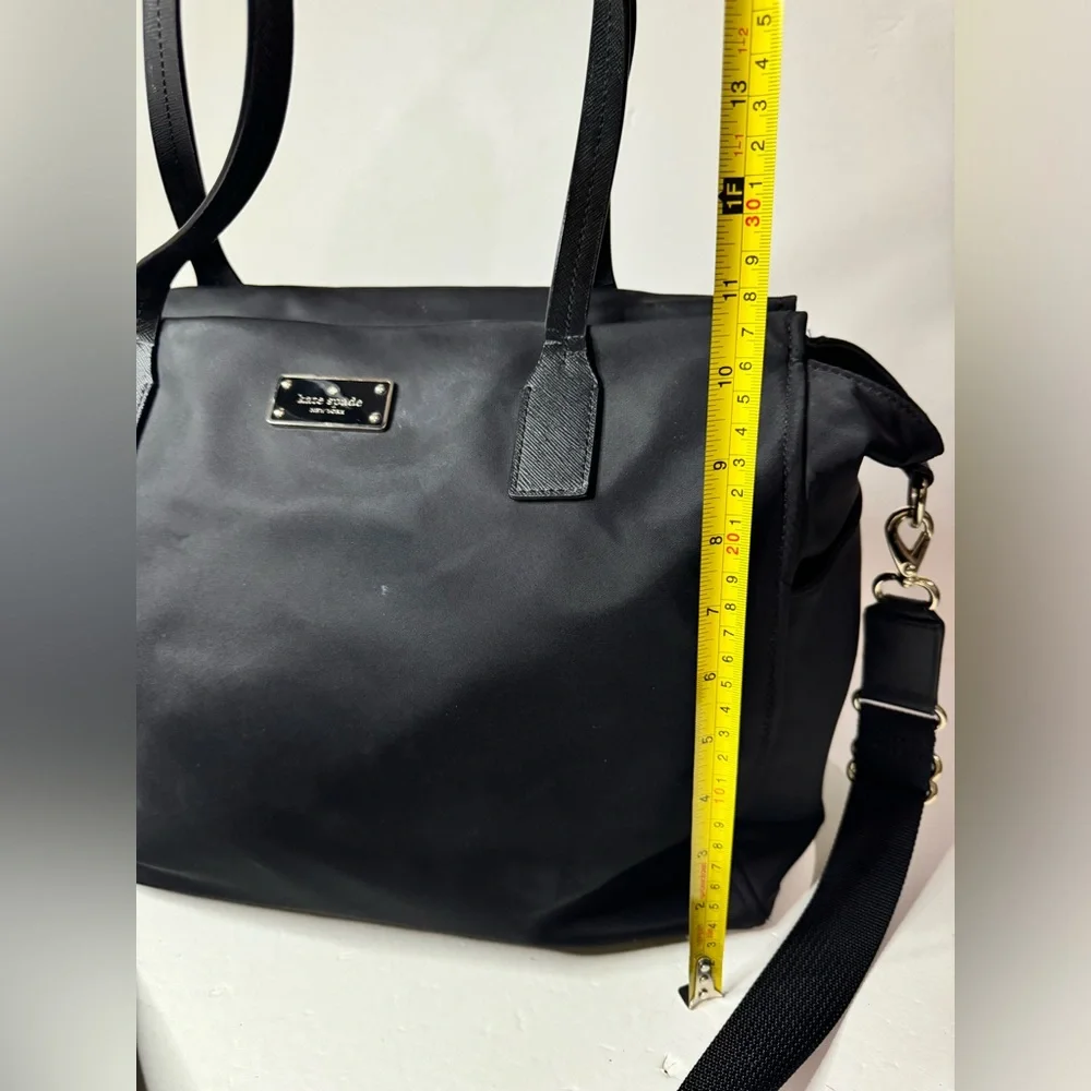 Kate Spade Blake Avenue Solid Black Nylon Kaylie Baby Travel Diaper Tote Bag